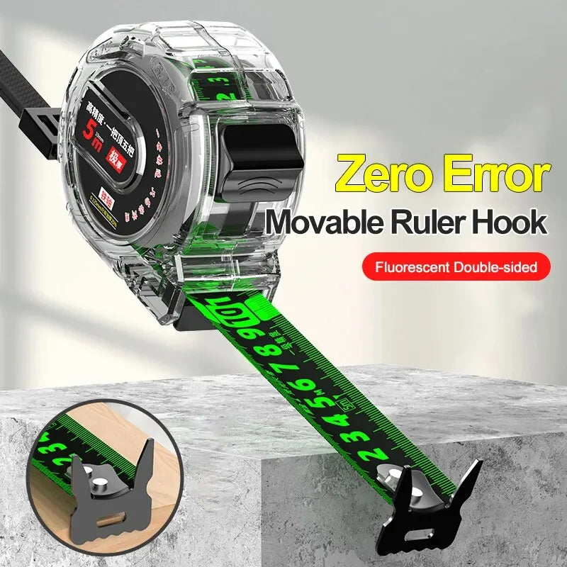 The Home Utility Co. Pro-Grade 5-Meter Tape Measure – High Precision, Durable Steel Blade, & Clear Metric Ruler for Woodworking & DIY