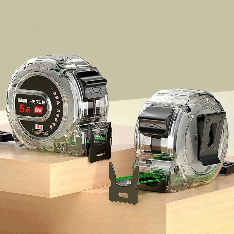 The Home Utility Co. Pro-Grade 5-Meter Tape Measure – High Precision, Durable Steel Blade, & Clear Metric Ruler for Woodworking & DIY