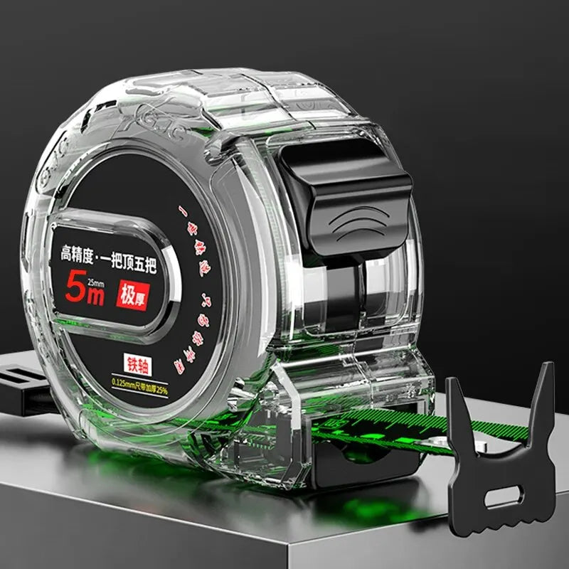 The Home Utility Co. Pro-Grade 5-Meter Tape Measure – High Precision, Durable Steel Blade, & Clear Metric Ruler for Woodworking & DIY