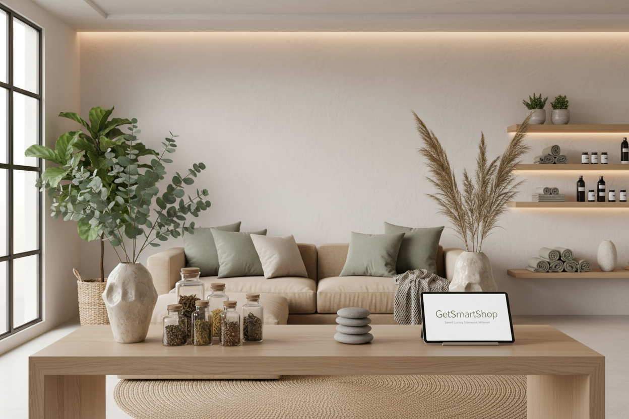 Welcoming image of a online store modern and wellness. GetSmartShop is my store name 